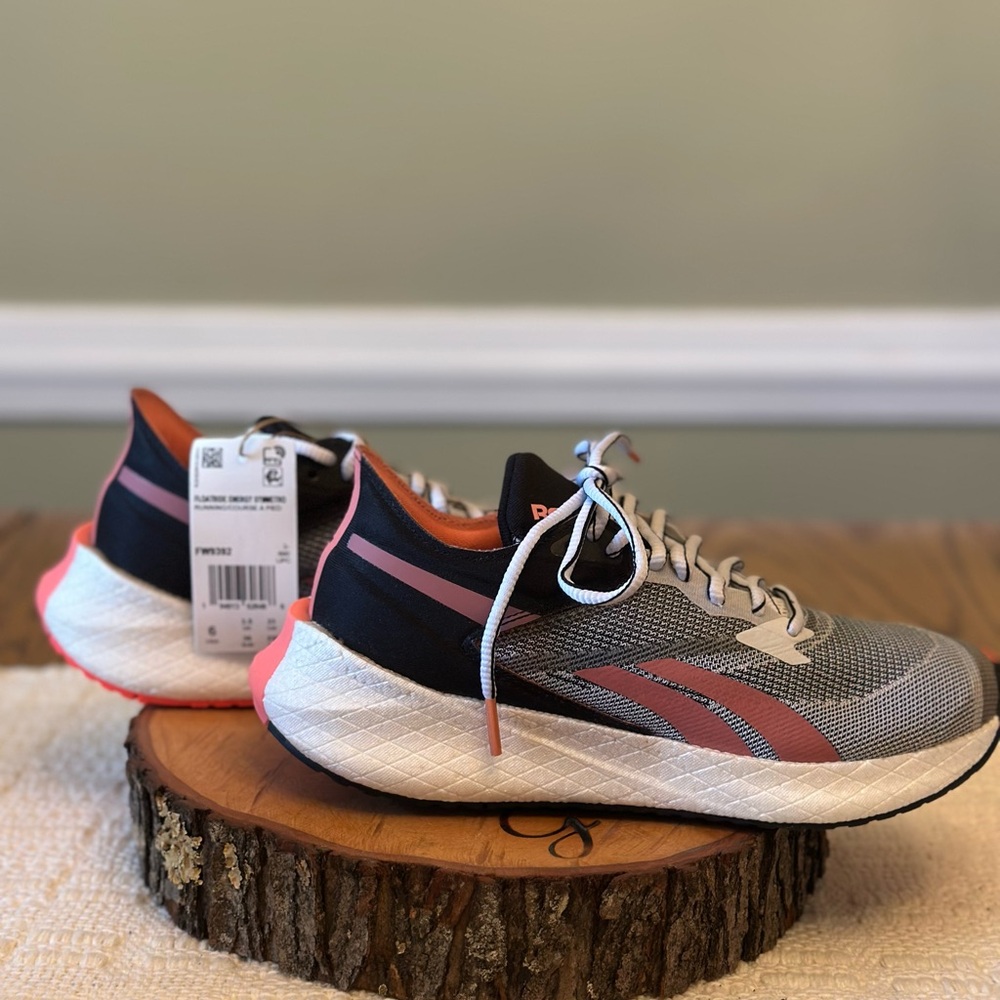 Reebok Gray and Pink Running Shoes